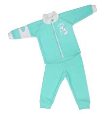 Комплект кофта/брюки Babyglory Лисенок, цвет: бирюзовый 9778278