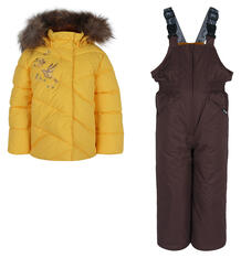 Комплект куртка/полукомбинезон Kvartet, цвет: желтый/коричневый Квартет 9766575