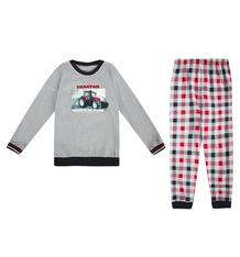 Пижама джемпер/брюки Cornette Tractor, цвет: красный/серый 9804129