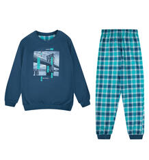 Пижама джемпер/брюки Cornette Bridge, цвет: синий/бирюзовый 9803322
