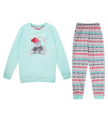 Пижама джемпер/брюки Cornette Hippo, цвет: бирюзовый/розовый 9804183