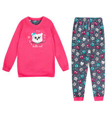 Пижама джемпер/брюки Cornette Owl, цвет: розовый/серый 9740463