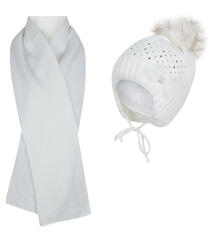 Комплект шапка/шарф Magrof, цвет: белый 9766089