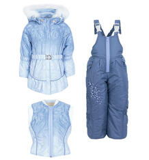 Комплект куртка/жилет/полукомбинезон Alex Junis Инна, цвет: голубой 9470157