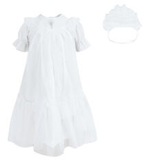 Комплект платье/чепчик крестильные Ангел Мой, цвет: белый 9621600