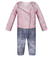 Комбинезон Папитто Fashion Jeans, цвет: розовый/синий 6070213
