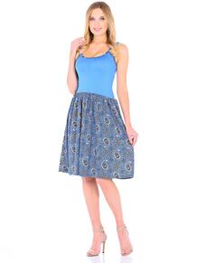 HomeLike Платье-сарафан, цвет: голубой/бежевый 6081559