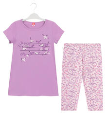 Пижама туника/леггинсы Cherubino, цвет: фиолетовый 9223801
