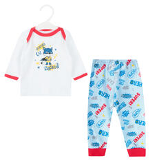 Пижама кофта/брюки Веселый малыш Супер герой, цвет: красный 8822521