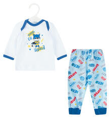Пижама кофта/брюки Веселый малыш Супер герой, цвет: синий 8822527