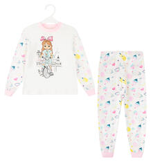 Пижама джемпер/брюки Веселый малыш Сладкая жизнь, цвет: розовый 8819857