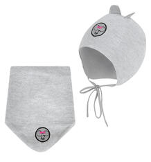 Комплект шапка/шарф Krochetta, цвет: серый 6717247
