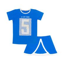Комплект футболка/шорты Let'S Go, цвет: синий/фуксия 8909509