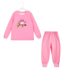 Пижама джемпер/брюки Панда Дети, цвет: розовый 8410717