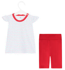 Комплект футболка/шорты Aga Girl, цвет: красный 8549071