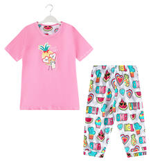 Пижама футболка/брюки Cornette, цвет: розовый 8274361