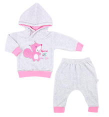 Комплект джемпер/брюки Koala, цвет: серый/розовый 8160367