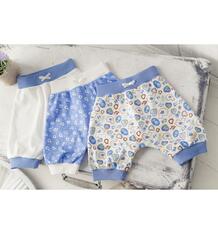 Комплект шорты 3 шт Lucky Child Лаванда, цвет: синий/молочный 8092939