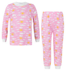 Пижама джемпер/брюки Веселый малыш, цвет: розовый 7755685