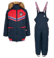 Комплект куртка/комбинезон Лайки 1069291, цвет: синий/красный 7464469