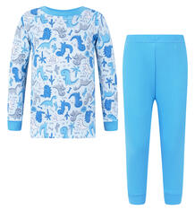 Пижама джемпер/брюки Makoma Dino Blue, цвет: голубой 6981109