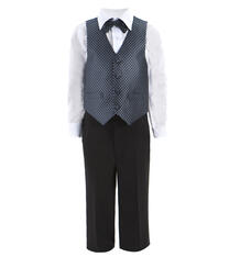 Комплект брюки/рубашка/бабочка/жилет Rodeng, цвет: серый 221540