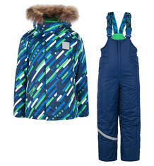 Комплект куртка/полукомбинезон Stella Космос, цвет: синий/зеленый 6613957