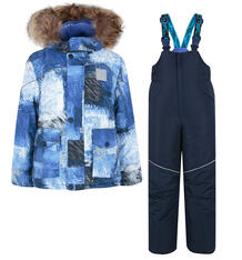 Комплект куртка/полукомбинезон Stella Квадрат, цвет: синий 6612901