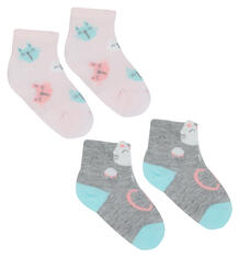 Комплект носки 2 шт. Bossa Nova, цвет: розовый/серый 6533821