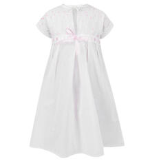 Платье крестильное Чудесные одежки, цвет: белый/розовый 4883635