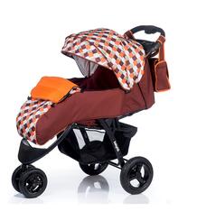 Прогулочная коляска BabyHit Voyage air, цвет: brown-orange 4826785