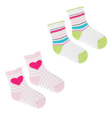 Комплект носки 2 пары Luvable Friends Яркий принт. Girl, цвет: мультиколор 5881033