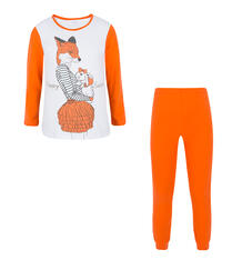 Пижама джемпер/брюки Leader Kids Свитхом, цвет: оранжевый 5743819