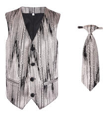 Комплект жилет/галстук Милашка Сьюзи, цвет: бежевый/черный 5857387