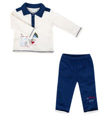Комплект кардиган/брюки Sun City Винни Пух, цвет: синий 3900685
