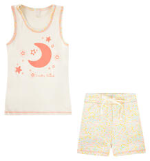 Комплект майка/шорты Lucky Child, цвет: бежевый 574241