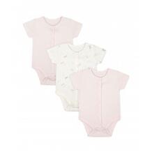 Боди "Зайчики", 3 шт., белый, розовый MOTHERCARE 627551