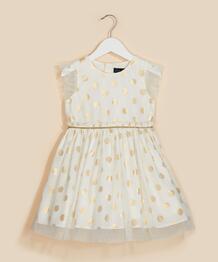 Платье в золотистый горошек, белый MOTHERCARE 605919
