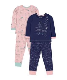 Пижамы "Замки и принцессы", 2 шт., синий, розовый MOTHERCARE 599404