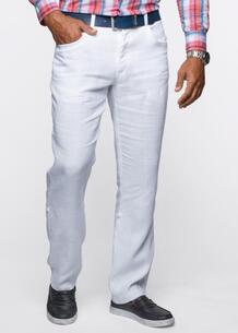 Льняные брюки Regular Fit Straight, низкий + высокий рост (U + S) (черный) bonprix 97314381