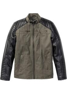 Комбинированная куртка Regular Fit (темно-оливковый) bonprix 96348781