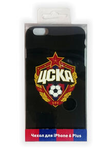 Клип-кейс для iPhone 6 Plus с объемной эмблемой , цвет черный ПФК ЦСКА 4360215