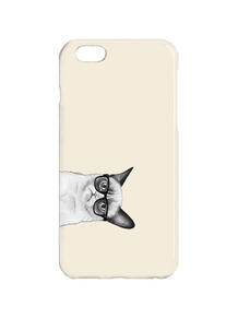 Чехол для iPhone 6 "Недовольный кот в очках на бежевом" Арт. IP6-314 Chocopony 4306109