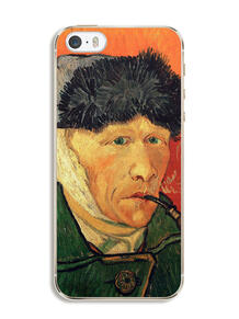 Чехол для iPhone 5/5S/SE "Ван Гог, Автопортрет с отрезанным ухом и трубкой" Boom Case 3723831