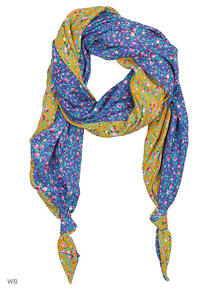 Двойной комбинированный шарф-долька с узелками "Хорошие гены" Оланж Ассорти 3864600