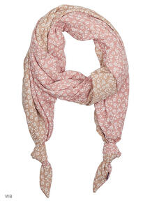 Двойной комбинированный шарф-долька с узелками "Хорошие гены" Оланж Ассорти 3864598