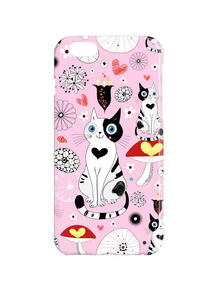 Чехол для iPhone 6Plus "Кошки на розовом" Арт. 6Plus-070 Chocopony 3240462