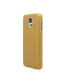 Чехол для Samsung Galaxy S5, прорезиненный Soft-Touch пластик, золотой Belsis 2824783