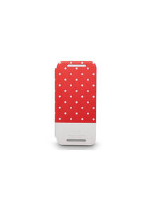 Чехол для HTC Mini2 (M8 mini) Neon Collection Glow-inthe-Dark Dot pattern Folio case,Red Kajsa 2635856