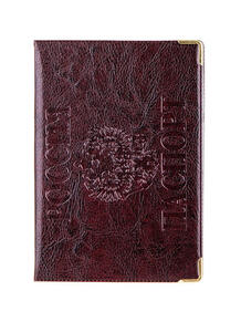 Обложка на паспорт лакированная бордовая Pro Legend 4145762